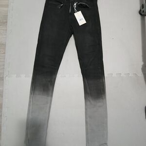 MNML Men's Black and Gray Ombre Skinny Jeans